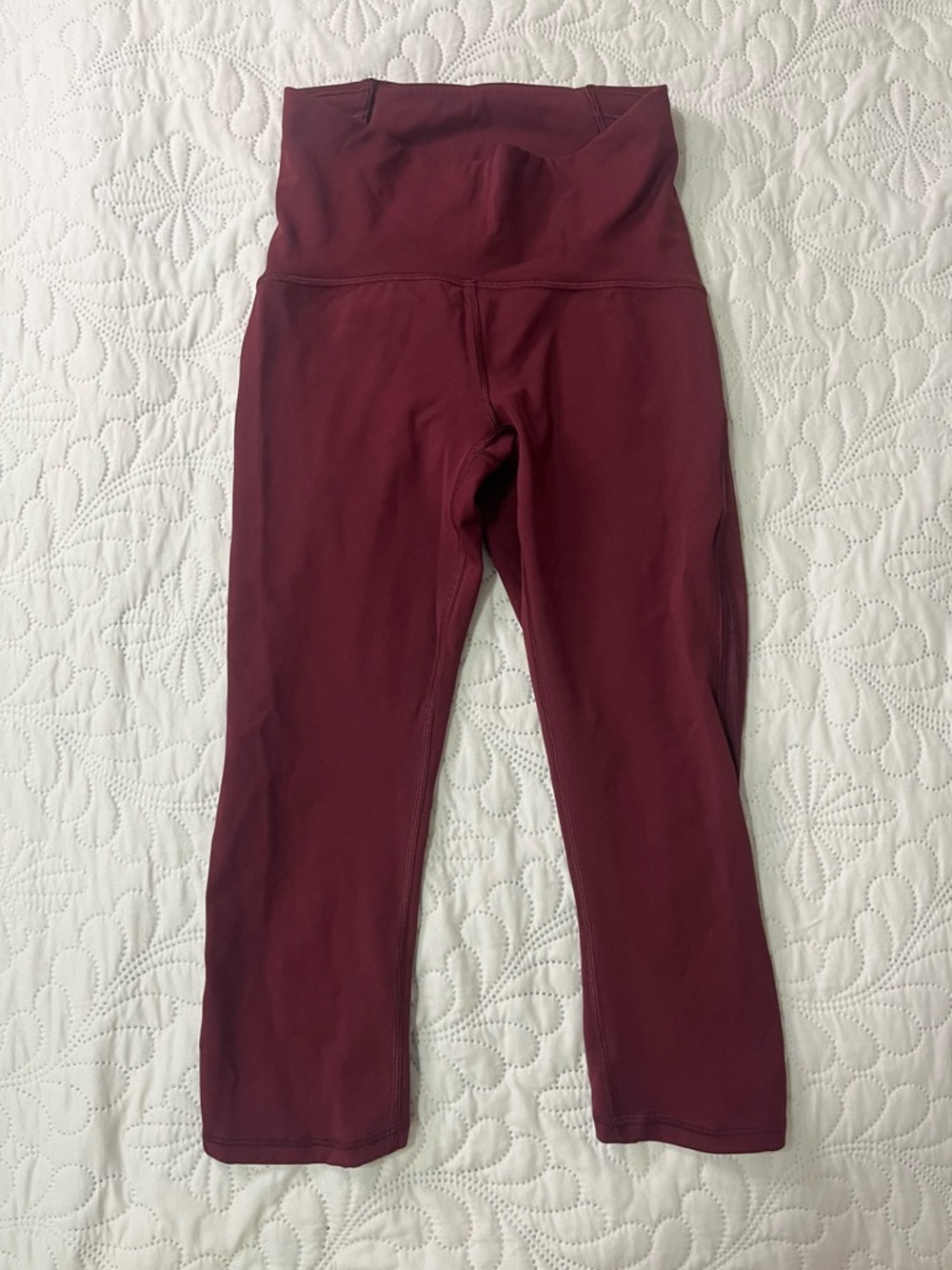 lululemon Align™ High-Rise Crop Leggings With Mesh. Burgundy Bay. 2